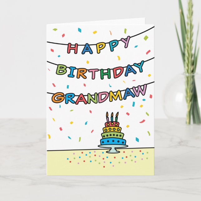 Tarjeta de cumpleaños para Grandmaw (Anverso)