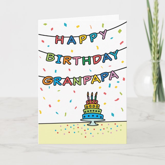 Tarjeta de cumpleaños para Granpapa (Anverso)