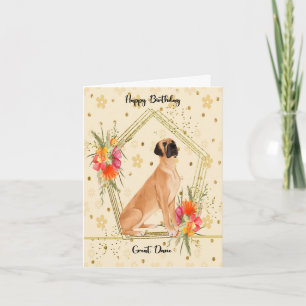 Tarjeta de cumpleaños para Great Dane