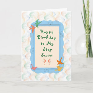 Tarjeta de cumpleaños para hermanastra