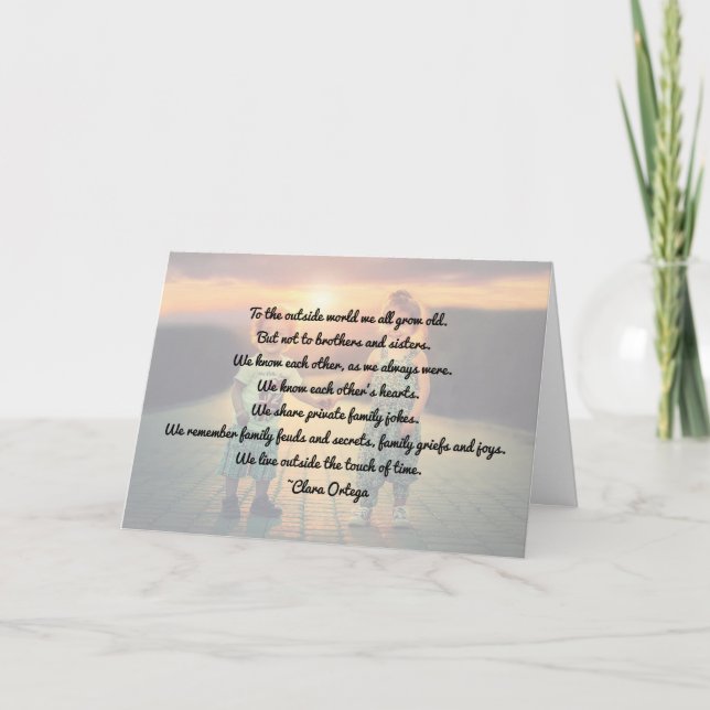 Tarjeta de cumpleaños para hermano / hermana (Anverso)