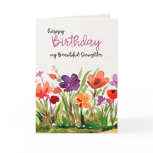 Tarjeta de cumpleaños para hija