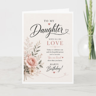 Tarjeta de cumpleaños para hija