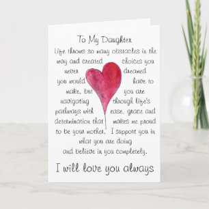 Tarjeta de cumpleaños para hija con corazón y pala