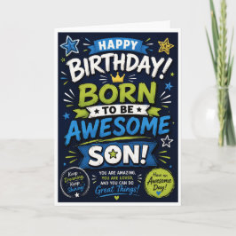 Tarjeta de cumpleaños para hijo 'Nacido para ser i