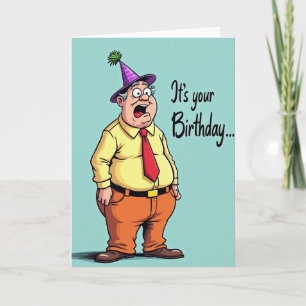 Tarjeta de cumpleaños para hombre asombrado