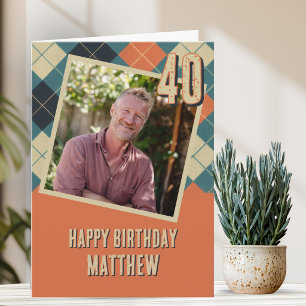 Tarjeta de cumpleaños para hombre con una foto