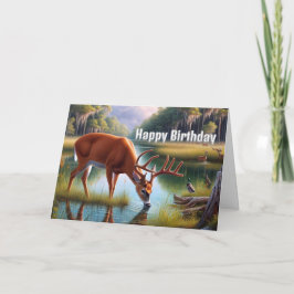 Tarjeta de cumpleaños para hombres vida silvestre 