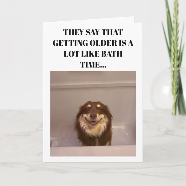 Tarjeta de cumpleaños para hora del baño (Anverso)