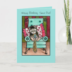 Tarjeta de cumpleaños para hurón