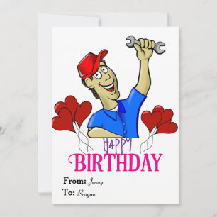 Tarjeta de cumpleaños para ingeniero