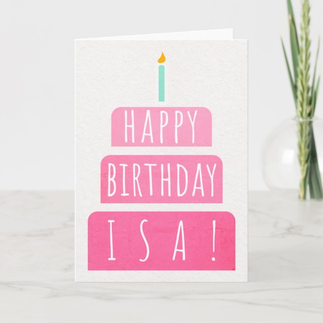 Tarjeta de cumpleaños para Isa (Anverso)