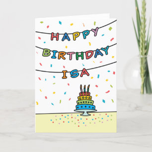 Tarjeta de cumpleaños para Isa