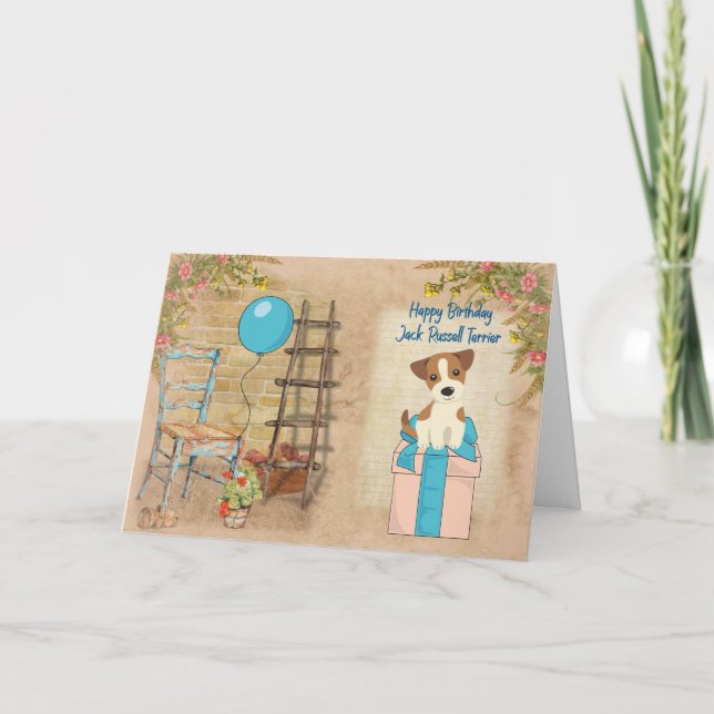 Tarjeta de cumpleaños para Jack Russell Terrier (Anverso)