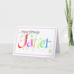 tarjeta de cumpleaños para Janet