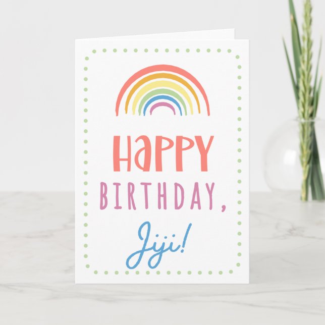 Tarjeta de cumpleaños para Jiji (Anverso)
