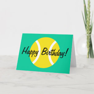 Tarjeta de cumpleaños para jugadores de tenis