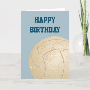 Tarjeta de cumpleaños para jugadores y fans de vol