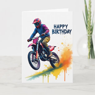 Tarjeta de cumpleaños para Jump Rider