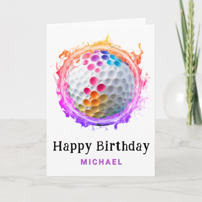 *~* Tarjeta de cumpleaños para la bola de golf mod (Anverso)