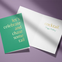 Tarjeta de cumpleaños para la celebración de cócte