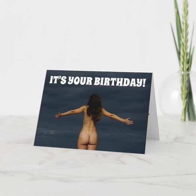 TARJETA DE CUMPLEAÑOS PARA LA CHICA DE BARE BUTT B (Anverso)