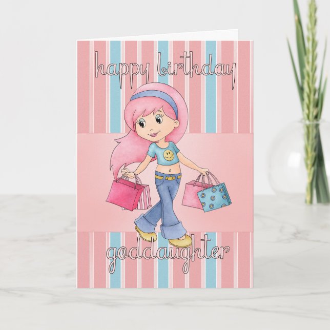 Tarjeta de cumpleaños para la compra de la diosa - (Anverso)