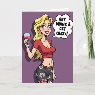 Tarjeta de cumpleaños para la dama de la floración