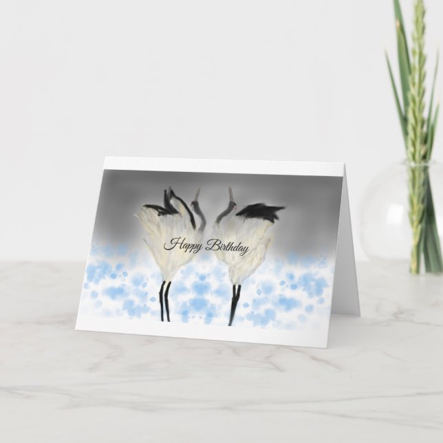 Tarjeta de cumpleaños para la danza del invierno d (Anverso)