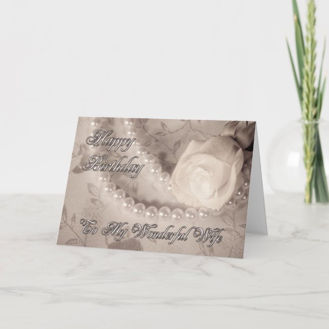 Tarjeta de cumpleaños para la esposa (Anverso)