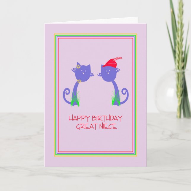 Tarjeta de cumpleaños para la gran sobrina (Anverso)