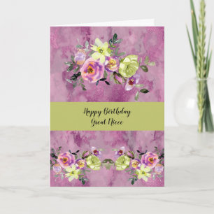 Tarjeta de cumpleaños para la gran sobrina en Lave