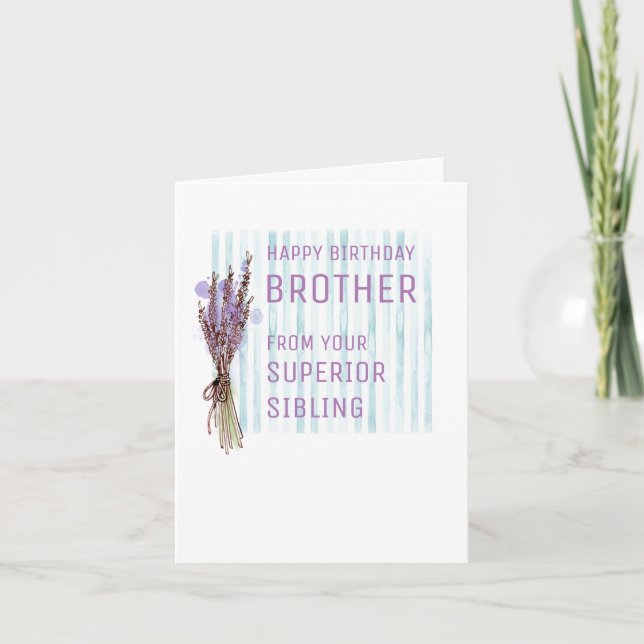 Tarjeta De Cumpleaños Para La Hermandad (Anverso)