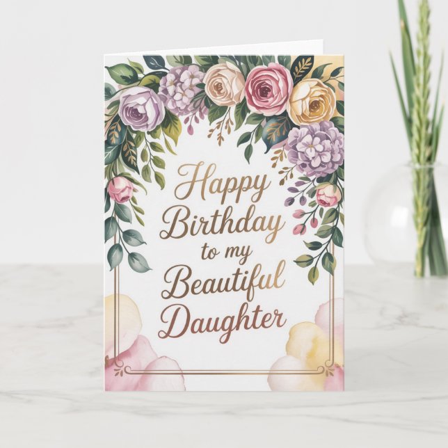 Tarjeta de cumpleaños para la hija (Anverso)
