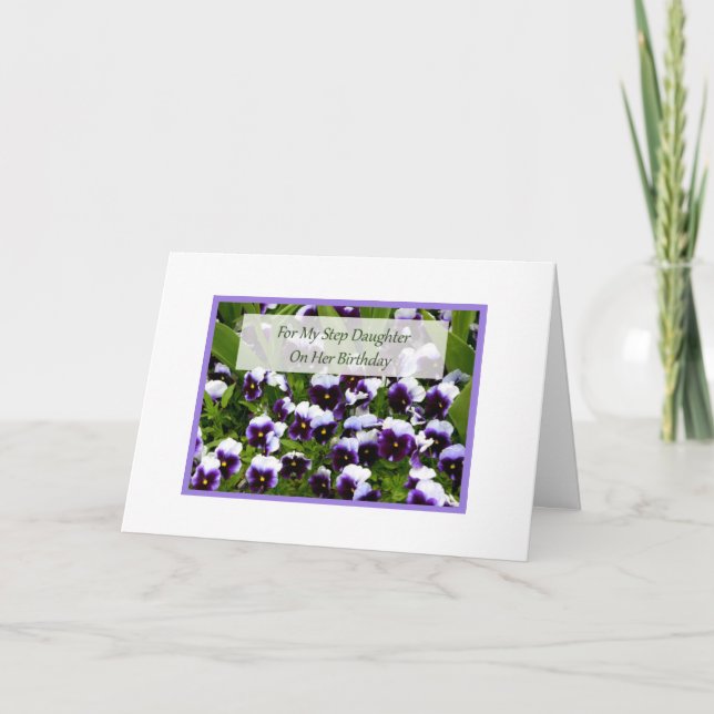 Tarjeta de cumpleaños para la hija del paso (Anverso)