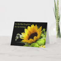 Tarjeta de cumpleaños para la hija del paso
