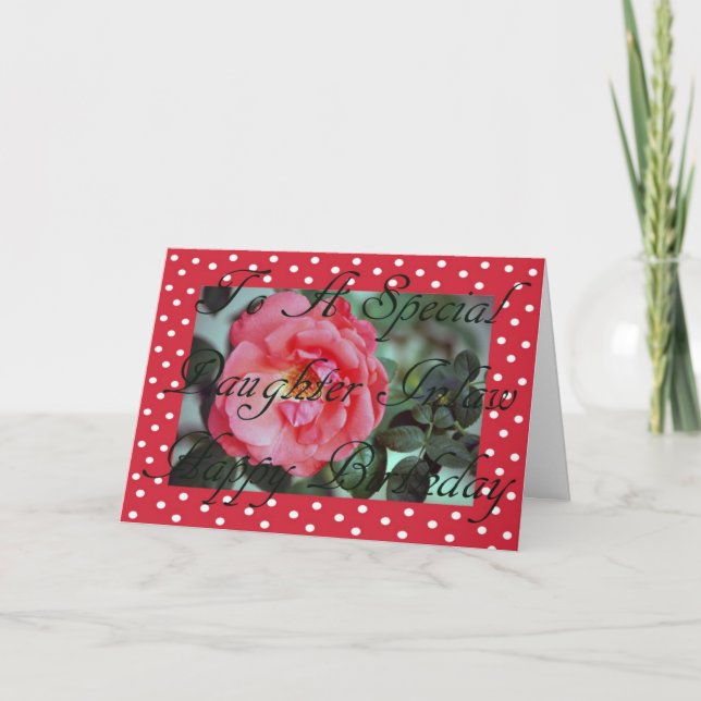 Tarjeta De Cumpleaños Para La Injuria Hija (Anverso)