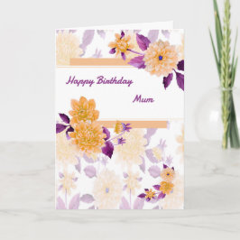 Tarjeta de cumpleaños para la Mamá con flores de m