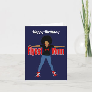 Tarjeta de cumpleaños para la mamá más genial afro