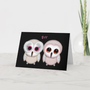 Tarjeta de cumpleaños para la mejor amiga búho