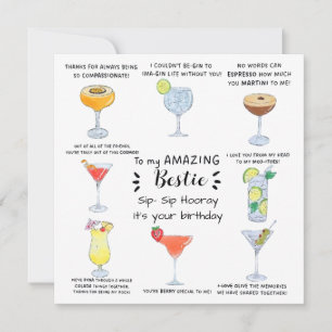 Tarjeta de cumpleaños para la mejor amiga de los c
