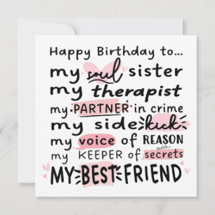 Tarjeta de Cumpleaños para la Mejor Amiga - Tarjet