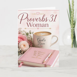 Tarjeta de cumpleaños para la mujer de Proverbios