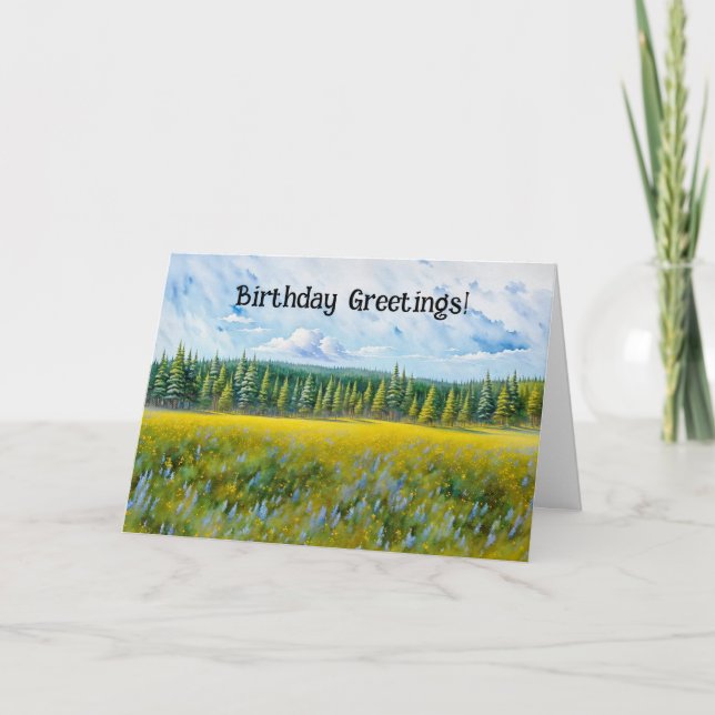 Tarjeta de cumpleaños para la naturaleza de la flo (Anverso)