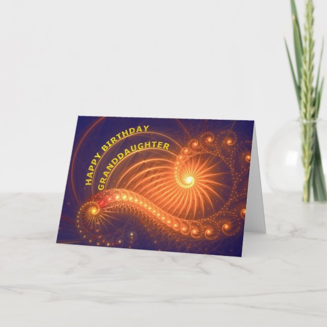 Tarjeta de cumpleaños para la nieta (Anverso)