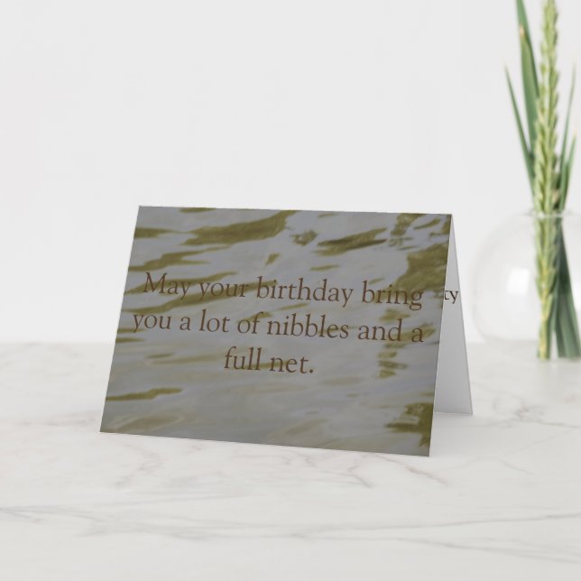 Tarjeta de cumpleaños para la pesca de agua que re (Anverso)