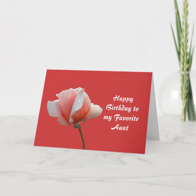 Tarjeta de cumpleaños para la tía favorita (Anverso)