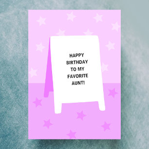 Tarjeta de cumpleaños para la tía favorita
