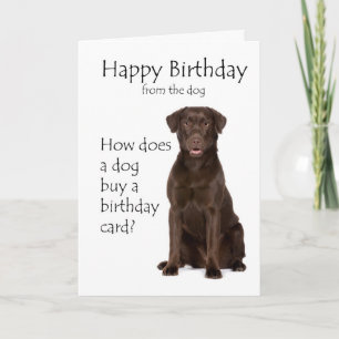 Tarjeta de cumpleaños para Labrador Retriever de c