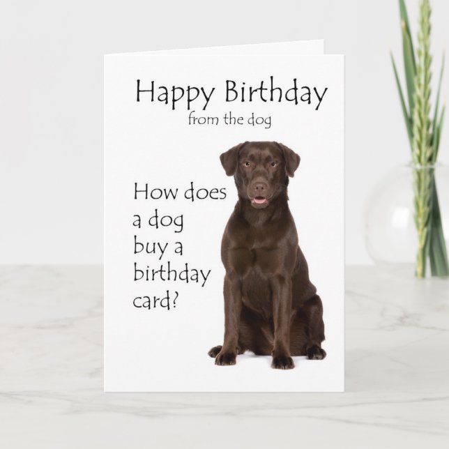 Tarjeta de cumpleaños para Labrador Retriever de c (Anverso)